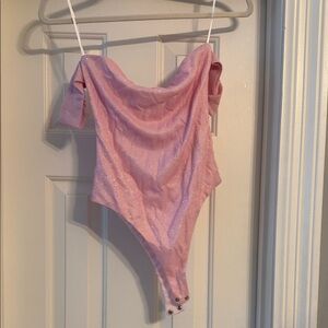 Peppermayo Pink Glitter Bodysuit